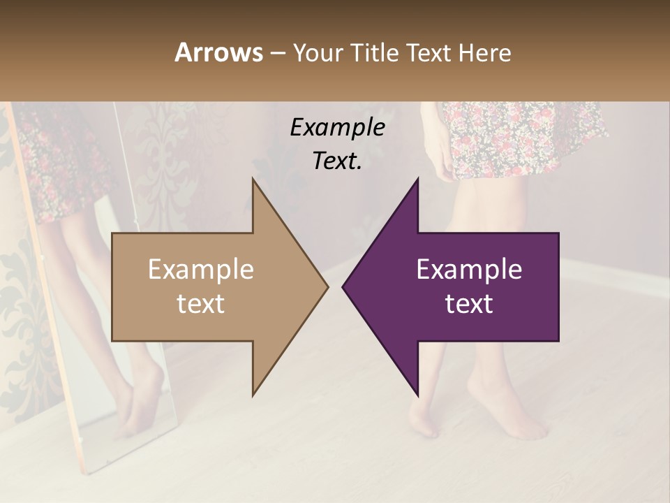 A Woman Standing In Front Of A Mirror PowerPoint Template