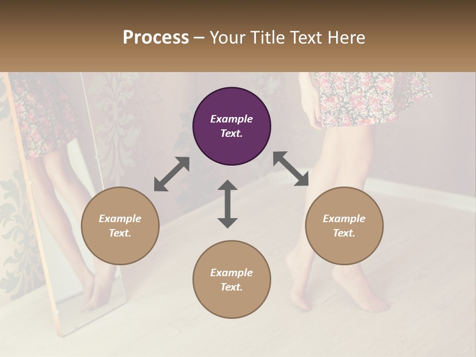 A Woman Standing In Front Of A Mirror PowerPoint Template