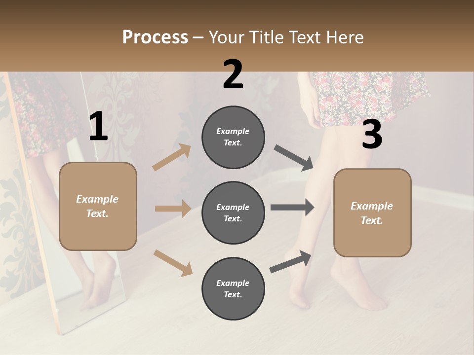A Woman Standing In Front Of A Mirror PowerPoint Template