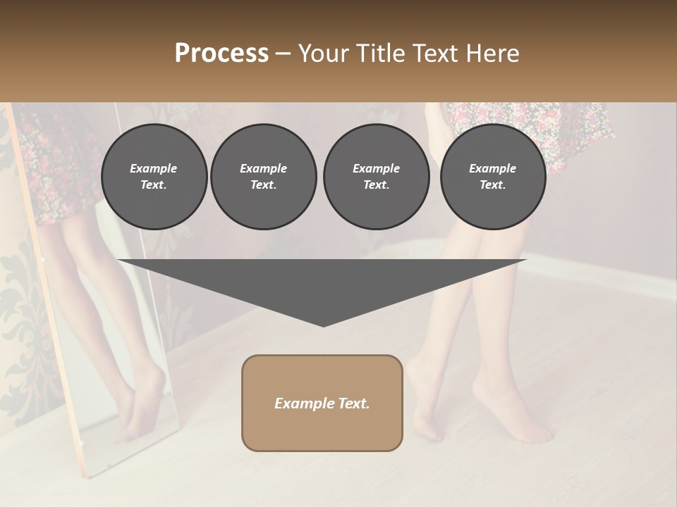 A Woman Standing In Front Of A Mirror PowerPoint Template