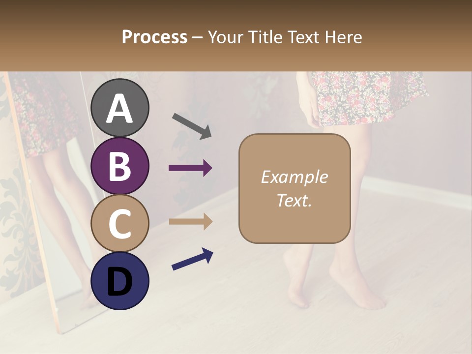 A Woman Standing In Front Of A Mirror PowerPoint Template