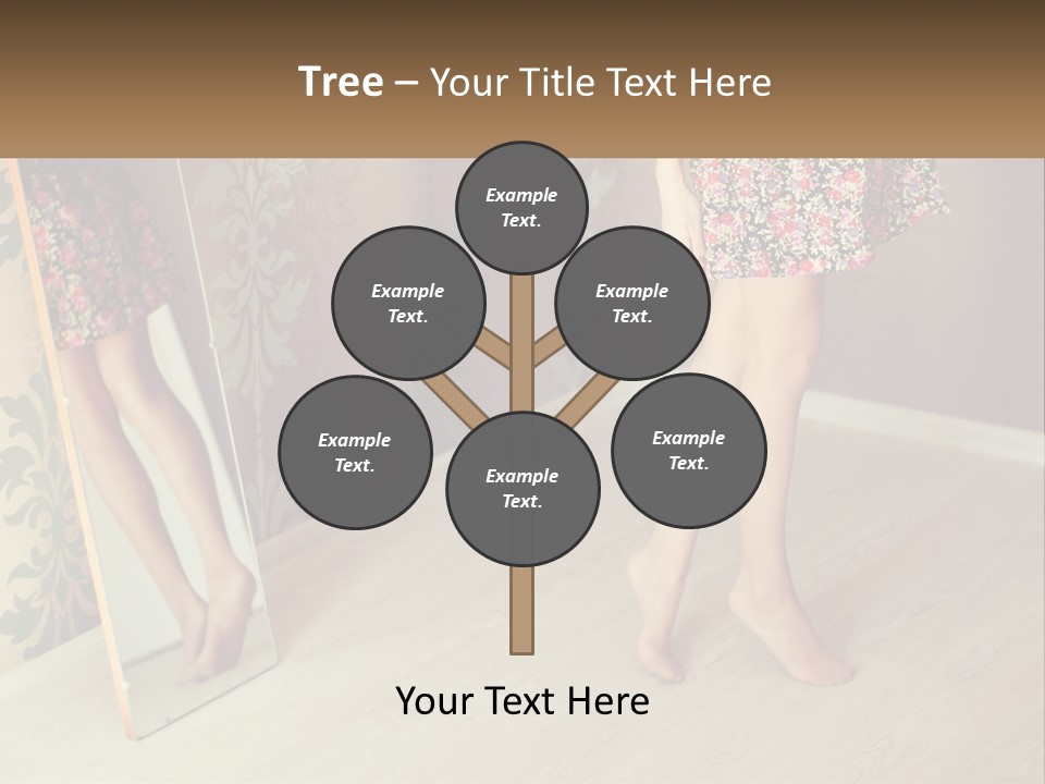 A Woman Standing In Front Of A Mirror PowerPoint Template