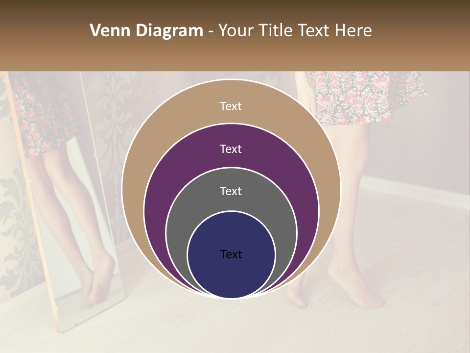 A Woman Standing In Front Of A Mirror PowerPoint Template