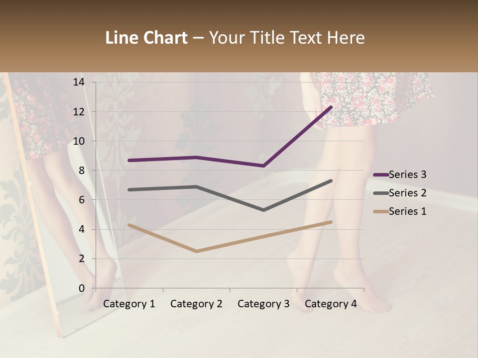 A Woman Standing In Front Of A Mirror PowerPoint Template