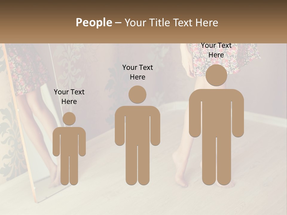 A Woman Standing In Front Of A Mirror PowerPoint Template