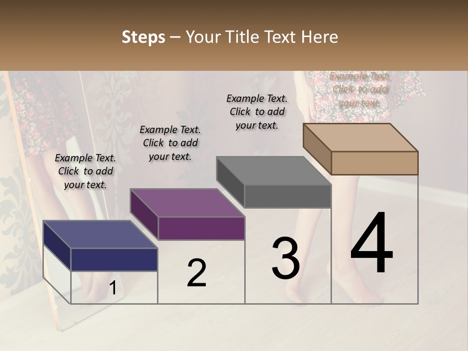 A Woman Standing In Front Of A Mirror PowerPoint Template