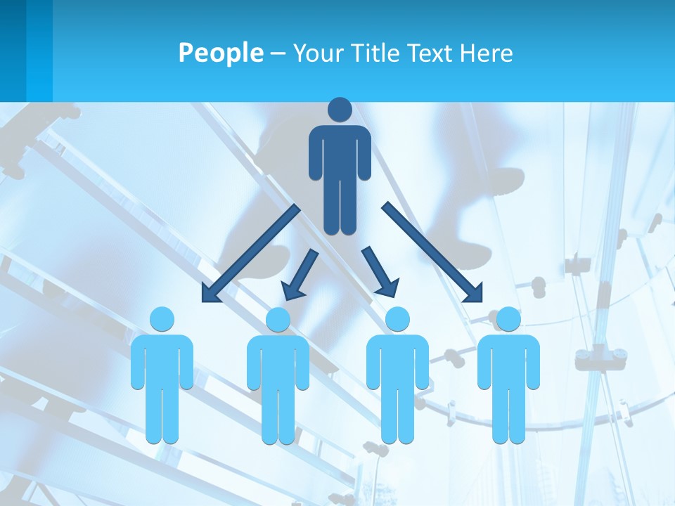 A Group Of People Walking Through A Tunnel PowerPoint Template