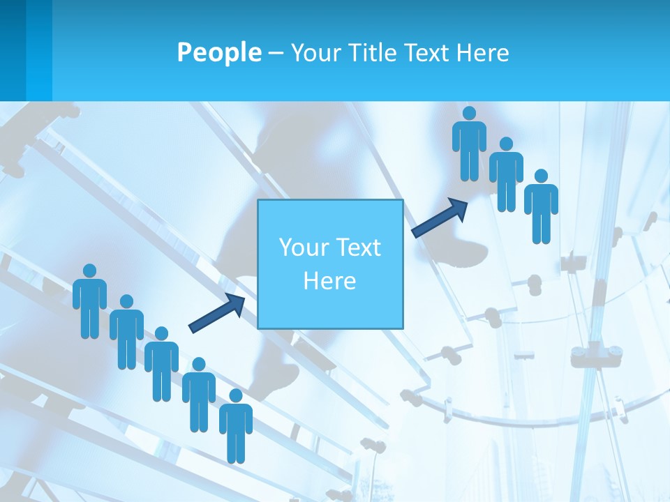 A Group Of People Walking Through A Tunnel PowerPoint Template
