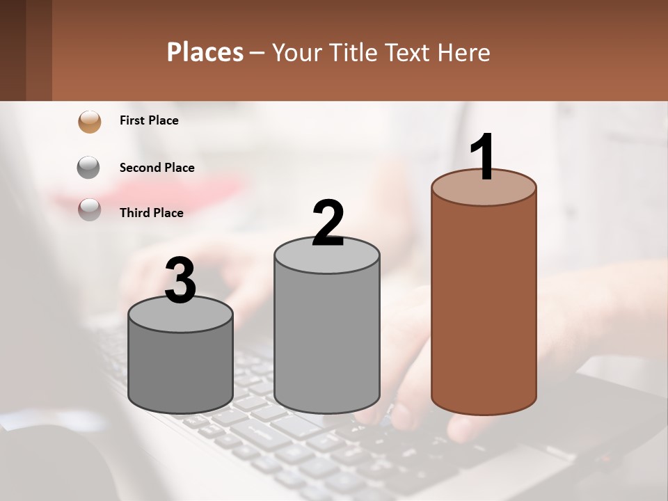 A Person Typing On A Laptop Computer PowerPoint Template