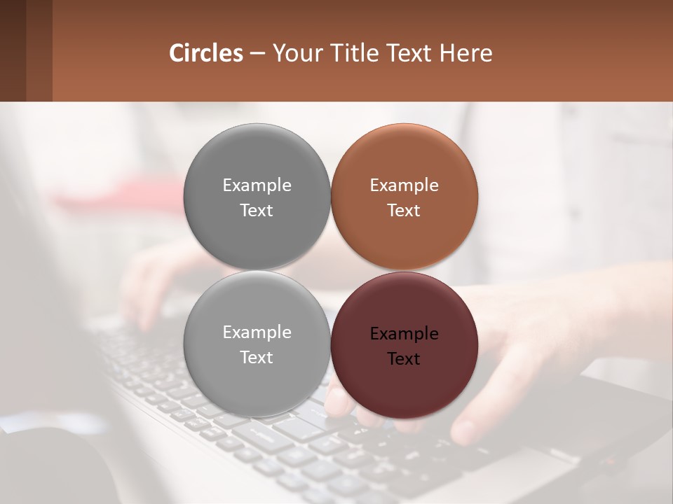 A Person Typing On A Laptop Computer PowerPoint Template