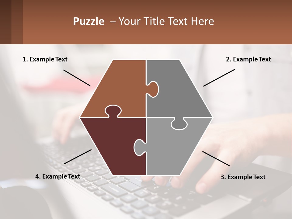 A Person Typing On A Laptop Computer PowerPoint Template