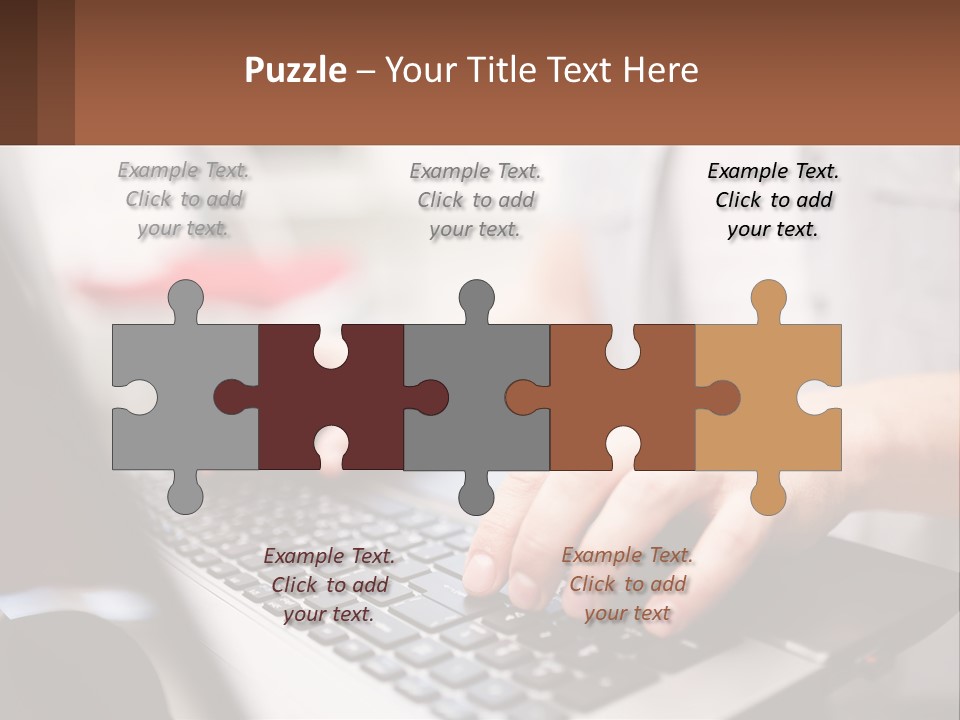 A Person Typing On A Laptop Computer PowerPoint Template
