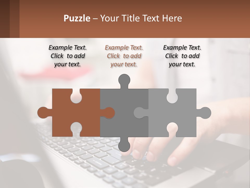 A Person Typing On A Laptop Computer PowerPoint Template