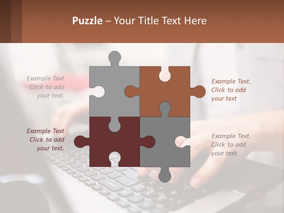 A Person Typing On A Laptop Computer PowerPoint Template