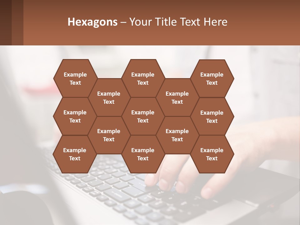 A Person Typing On A Laptop Computer PowerPoint Template