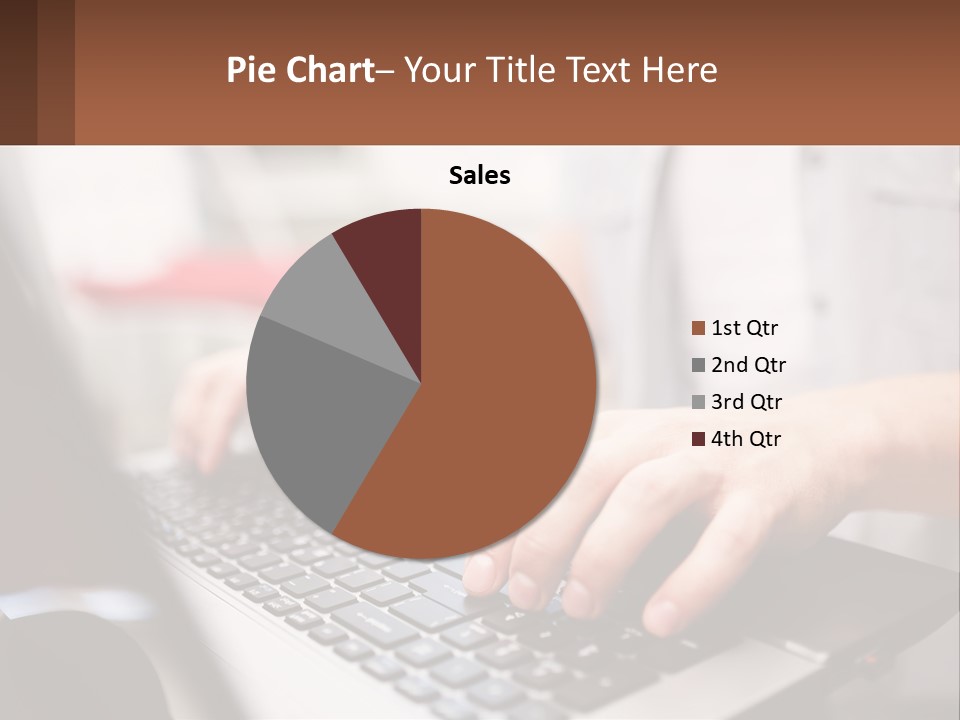 A Person Typing On A Laptop Computer PowerPoint Template