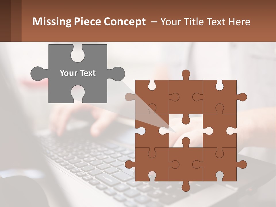 A Person Typing On A Laptop Computer PowerPoint Template