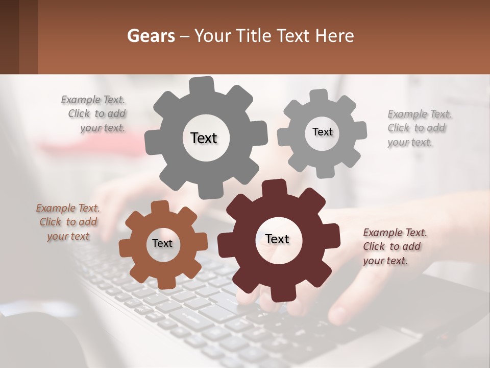 A Person Typing On A Laptop Computer PowerPoint Template