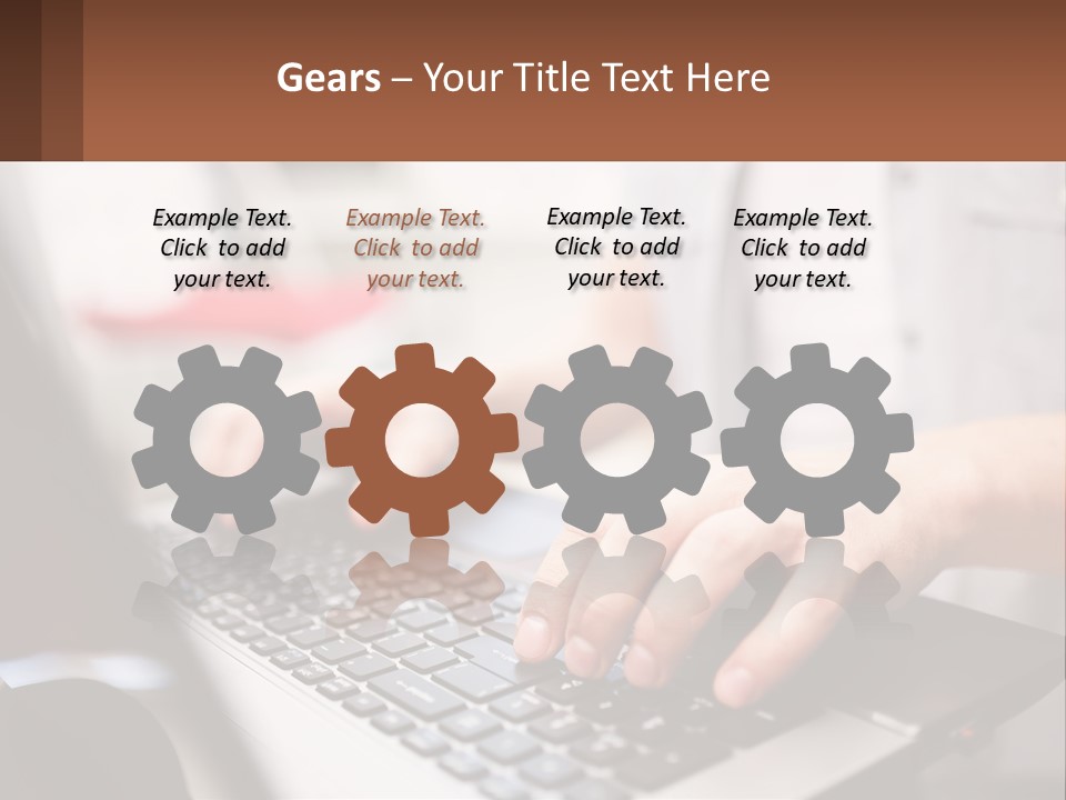 A Person Typing On A Laptop Computer PowerPoint Template