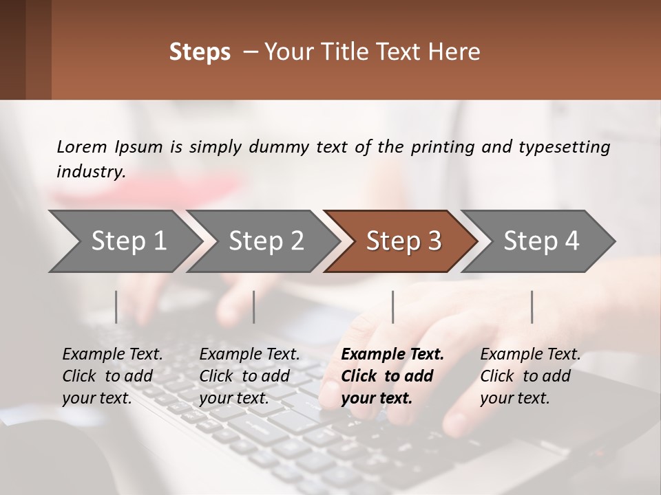 A Person Typing On A Laptop Computer PowerPoint Template