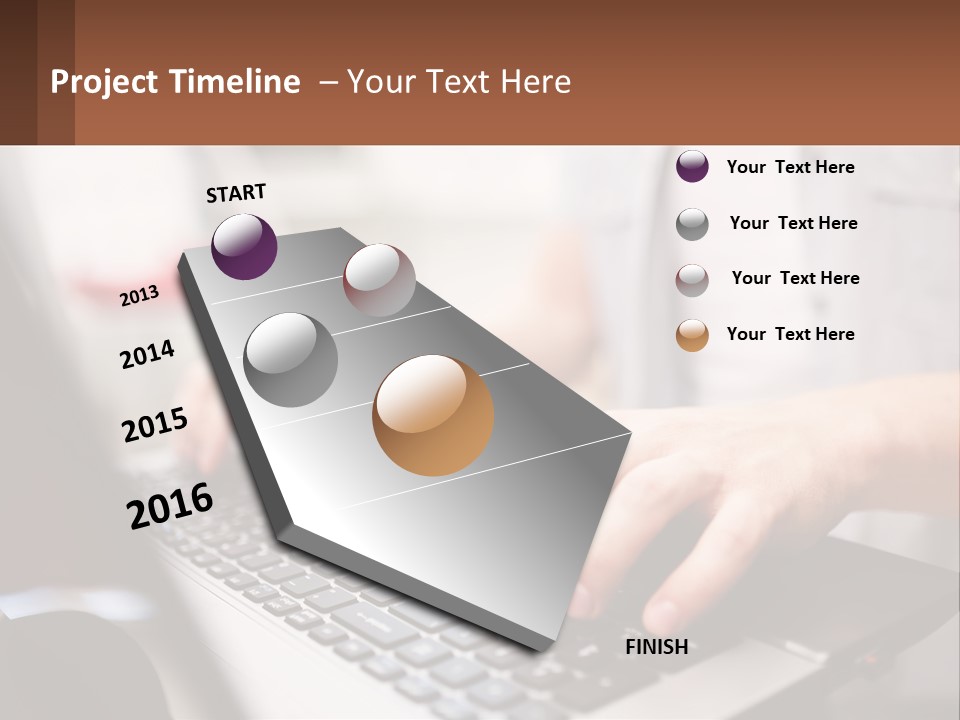 A Person Typing On A Laptop Computer PowerPoint Template