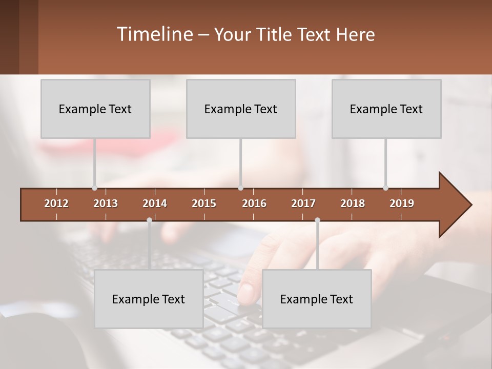 A Person Typing On A Laptop Computer PowerPoint Template