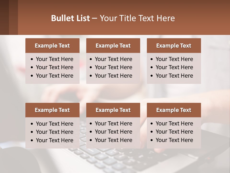 A Person Typing On A Laptop Computer PowerPoint Template