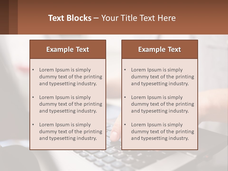 A Person Typing On A Laptop Computer PowerPoint Template
