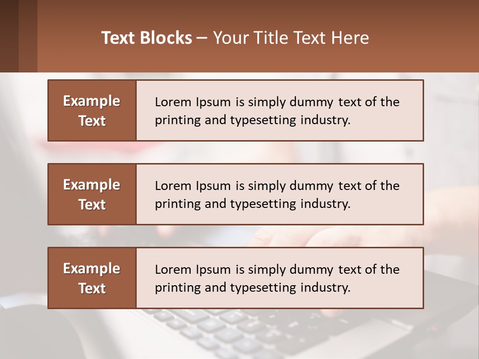 A Person Typing On A Laptop Computer PowerPoint Template