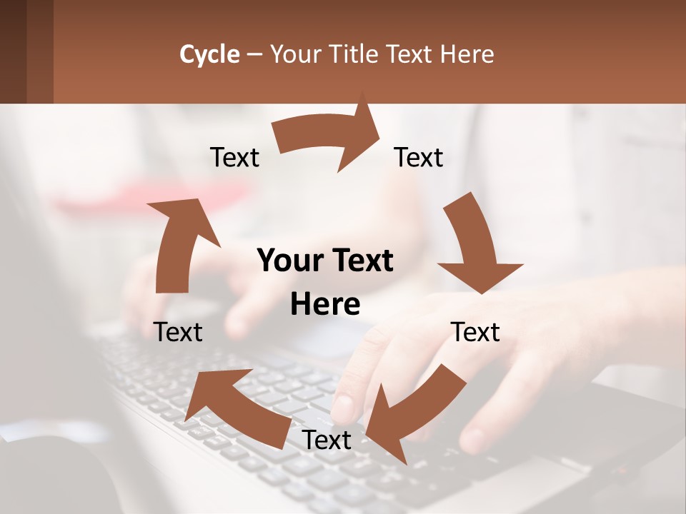 A Person Typing On A Laptop Computer PowerPoint Template