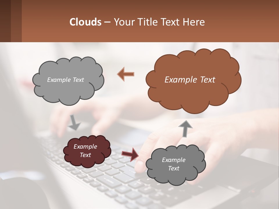 A Person Typing On A Laptop Computer PowerPoint Template