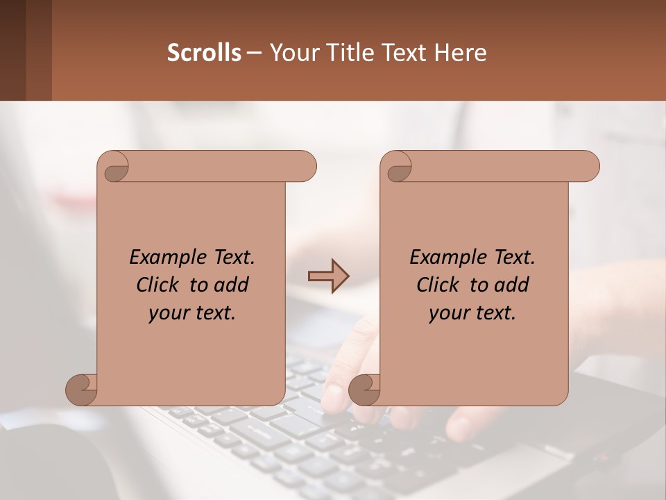 A Person Typing On A Laptop Computer PowerPoint Template
