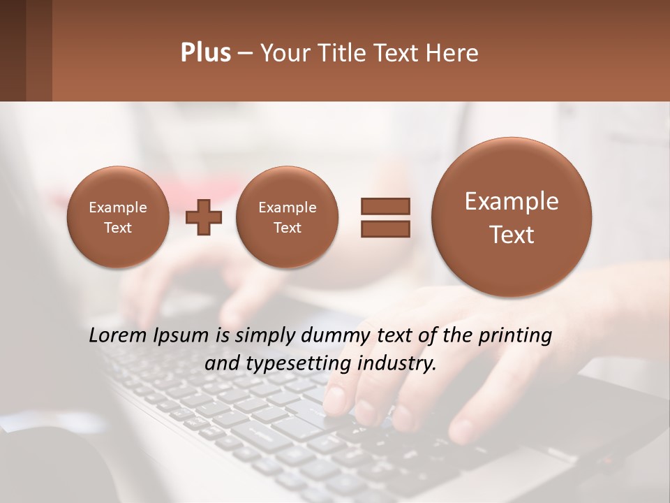A Person Typing On A Laptop Computer PowerPoint Template