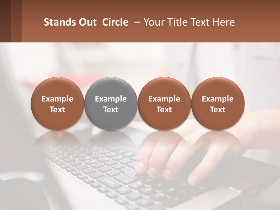 A Person Typing On A Laptop Computer PowerPoint Template