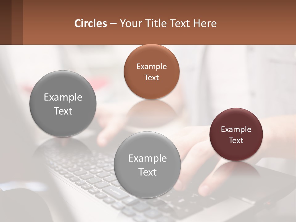 A Person Typing On A Laptop Computer PowerPoint Template