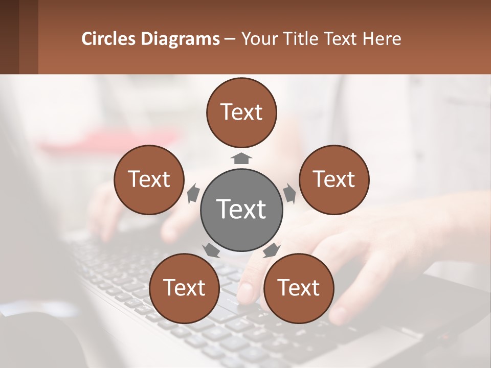 A Person Typing On A Laptop Computer PowerPoint Template