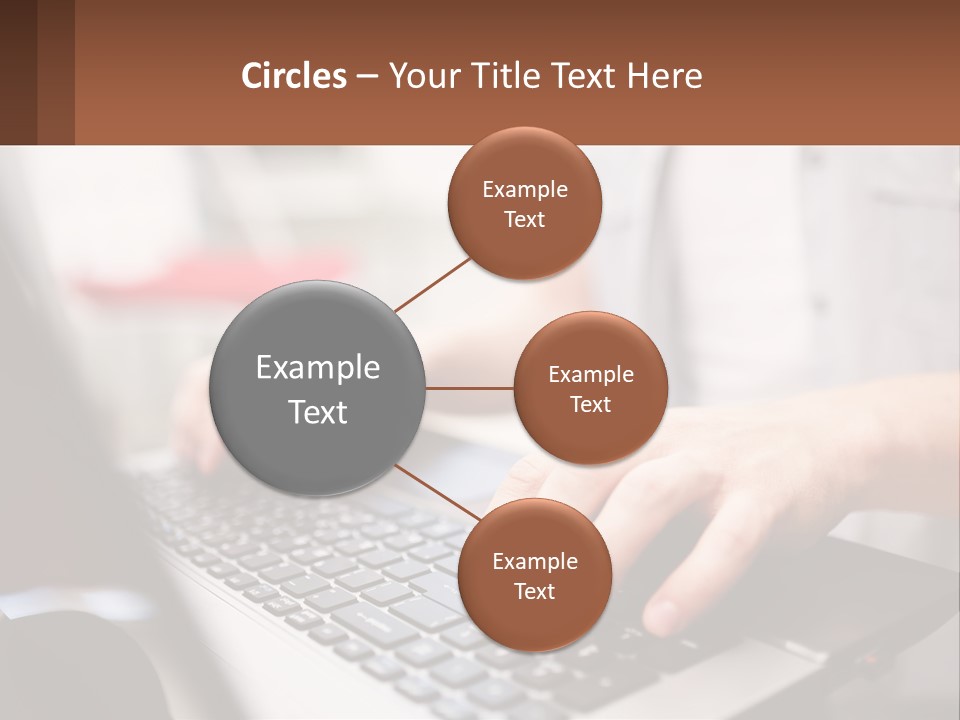 A Person Typing On A Laptop Computer PowerPoint Template