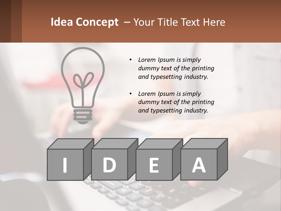 A Person Typing On A Laptop Computer PowerPoint Template