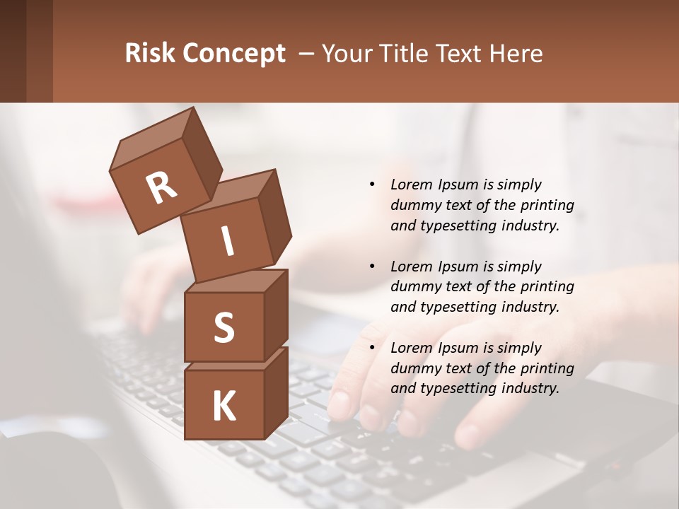 A Person Typing On A Laptop Computer PowerPoint Template