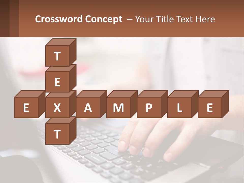 A Person Typing On A Laptop Computer PowerPoint Template