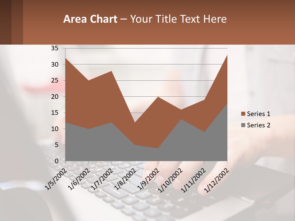 A Person Typing On A Laptop Computer PowerPoint Template
