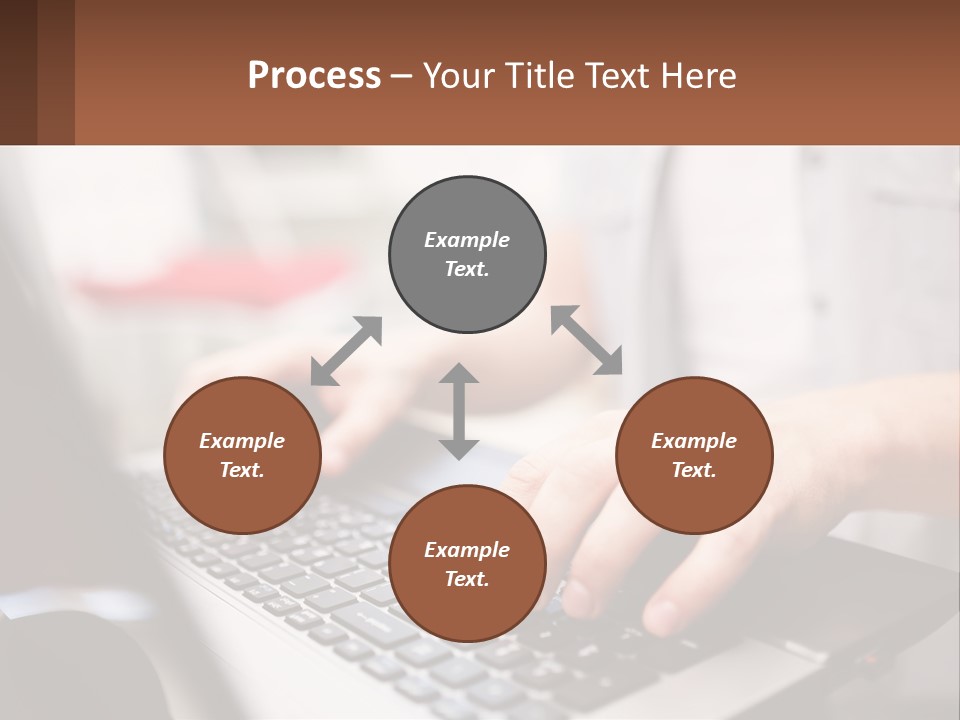 A Person Typing On A Laptop Computer PowerPoint Template
