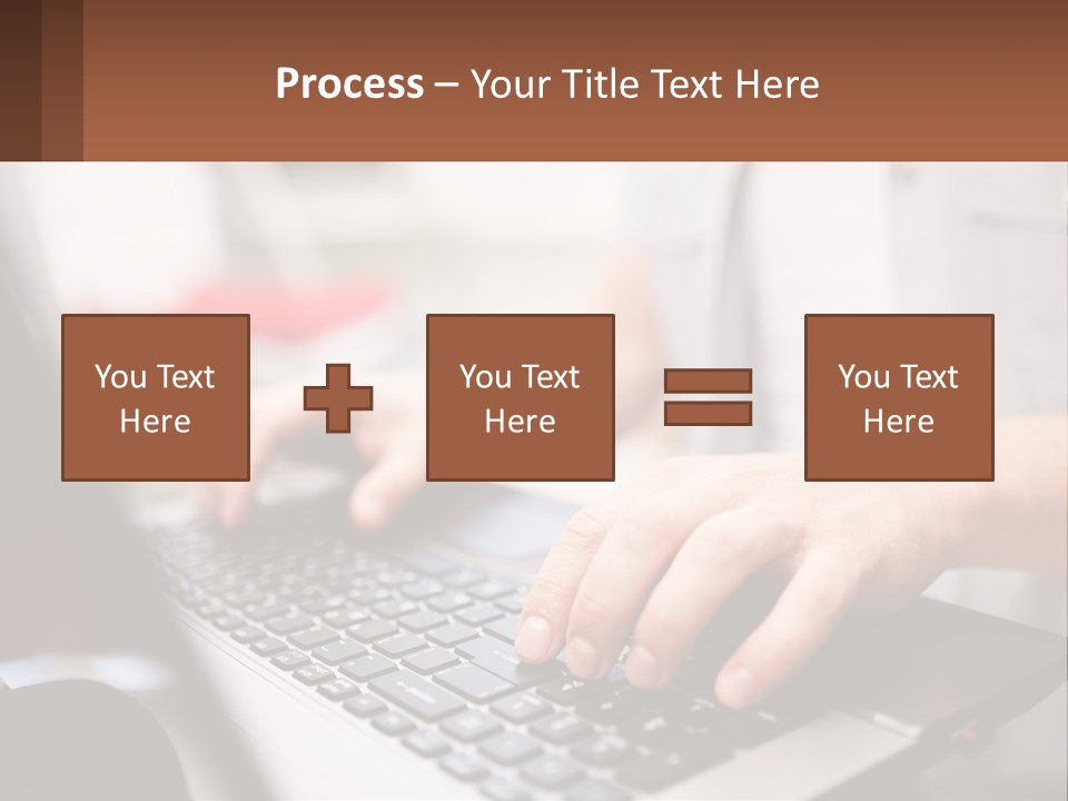 A Person Typing On A Laptop Computer PowerPoint Template
