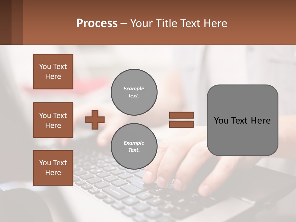 A Person Typing On A Laptop Computer PowerPoint Template