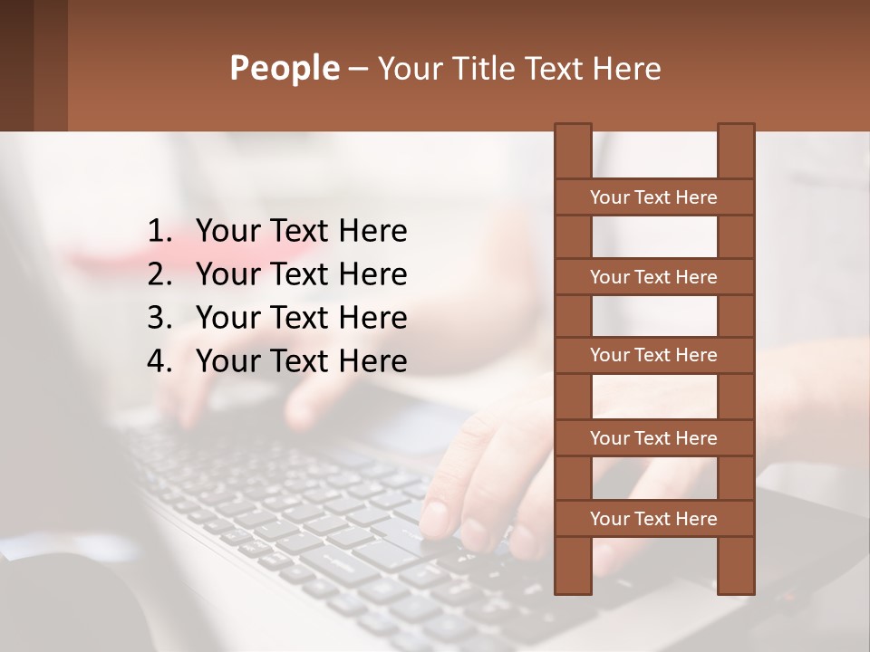 A Person Typing On A Laptop Computer PowerPoint Template