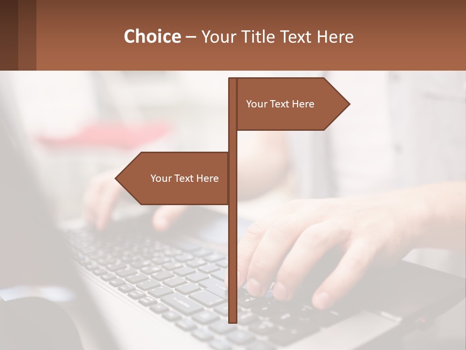 A Person Typing On A Laptop Computer PowerPoint Template