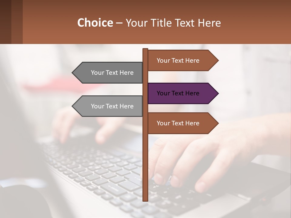 A Person Typing On A Laptop Computer PowerPoint Template