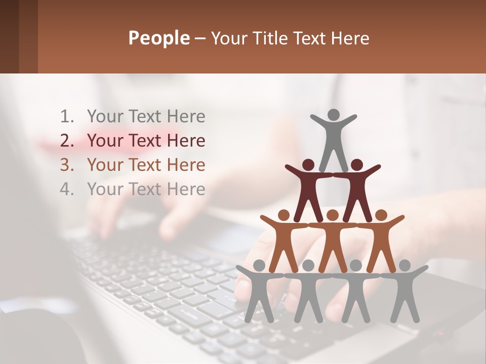 A Person Typing On A Laptop Computer PowerPoint Template