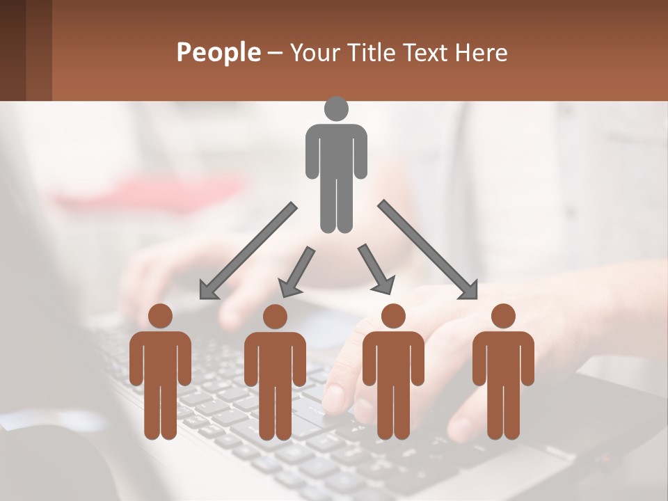 A Person Typing On A Laptop Computer PowerPoint Template