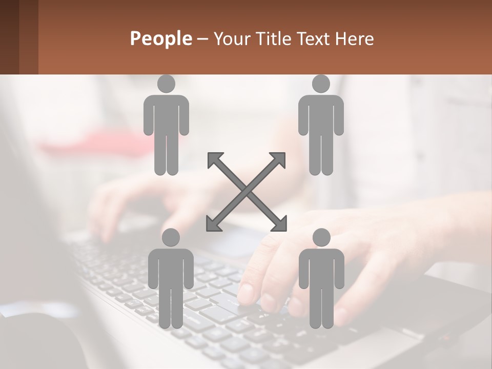 A Person Typing On A Laptop Computer PowerPoint Template